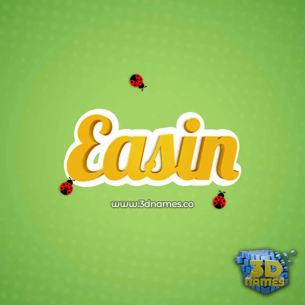easin in Ladybugs style - 3D name wallpaper