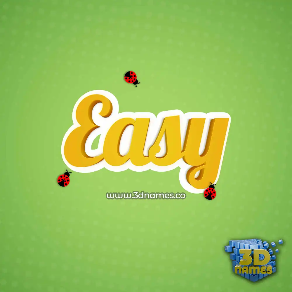 easy in Ladybugs style - 3D name wallpaper