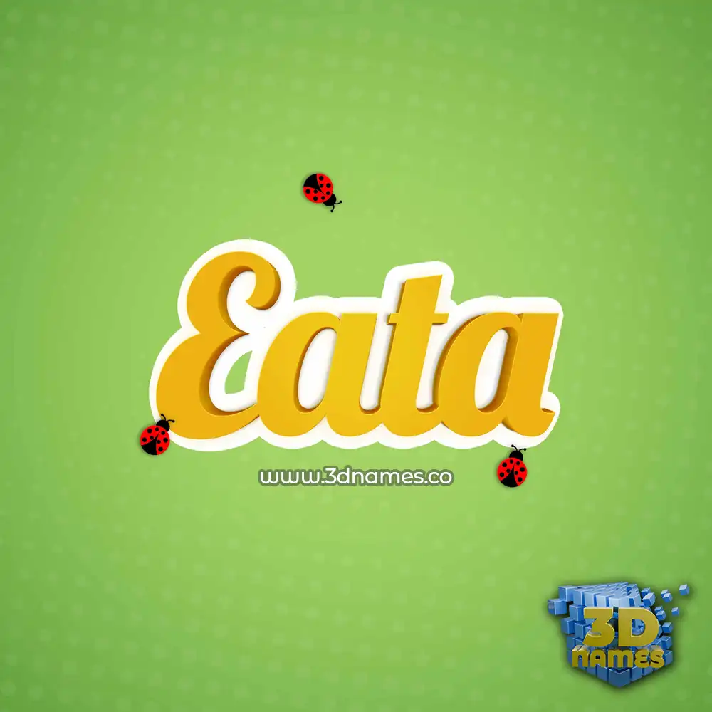 eata in Ladybugs style - 3D name wallpaper