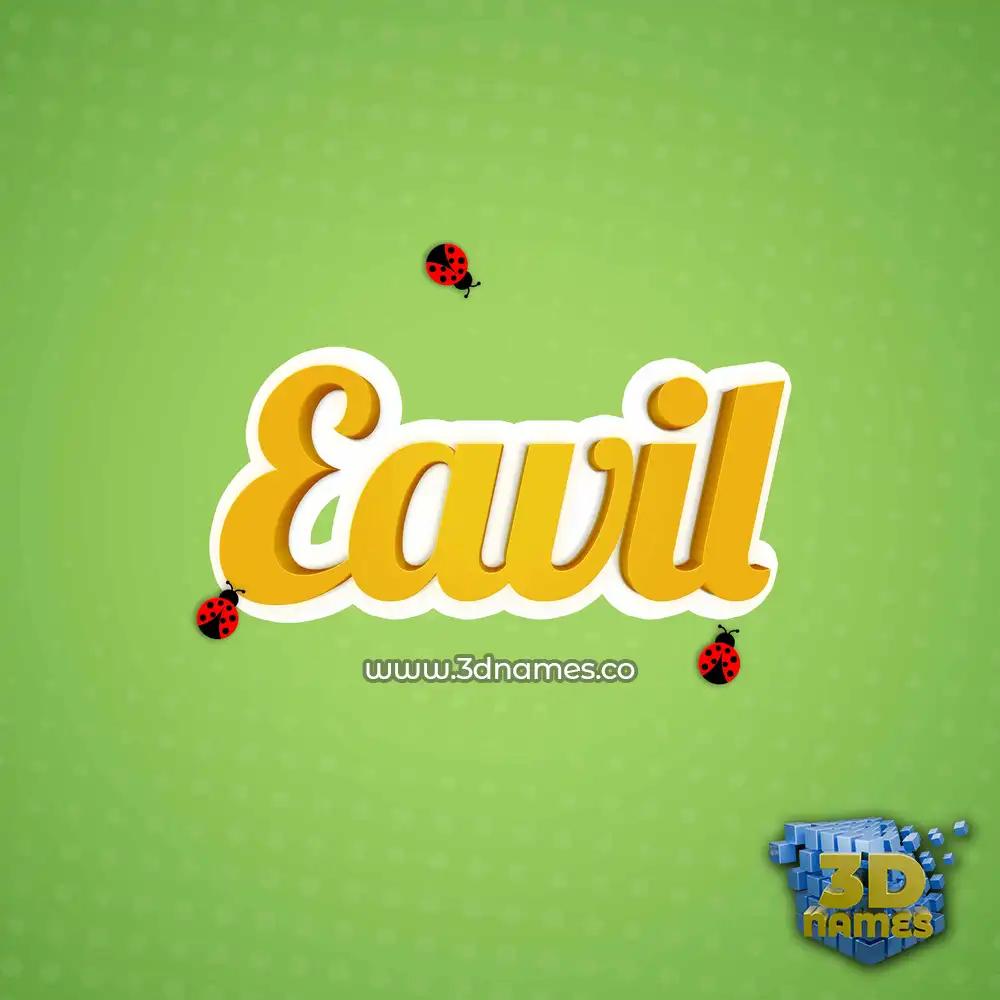 eavil in Ladybugs style - 3D name wallpaper
