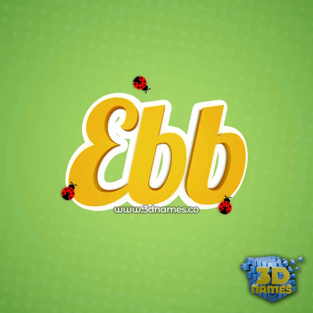 ebb in Ladybugs style - 3D name wallpaper