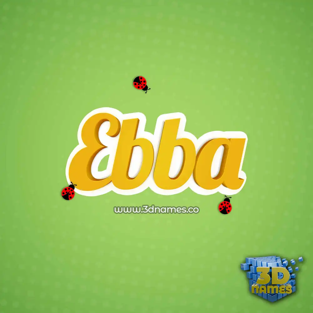 ebba in Ladybugs style - 3D name wallpaper
