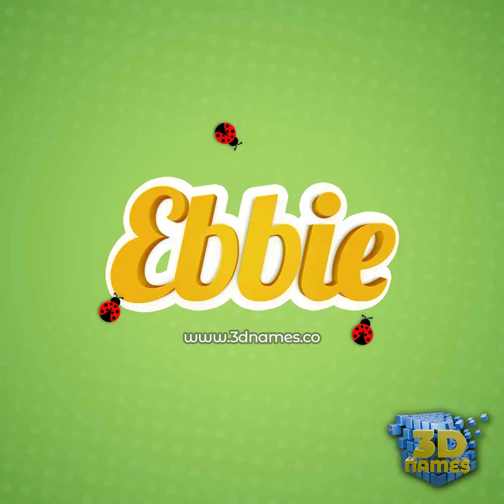ebbie in Ladybugs style - 3D name wallpaper
