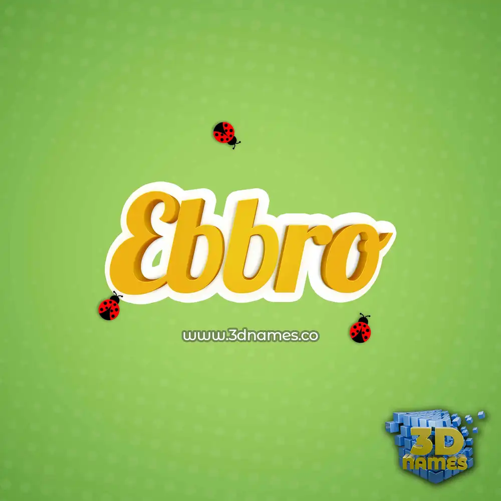 ebbro in Ladybugs style - 3D name wallpaper