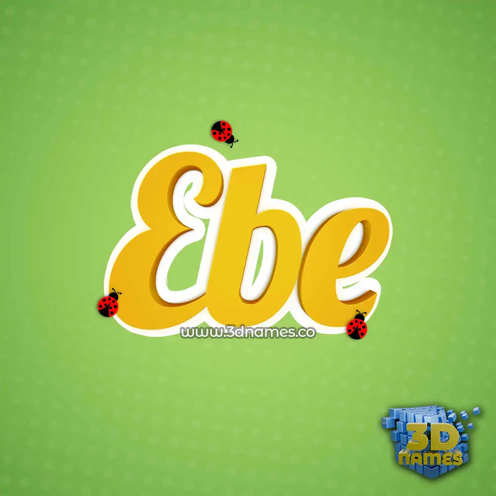 ebe in Ladybugs style - 3D name wallpaper