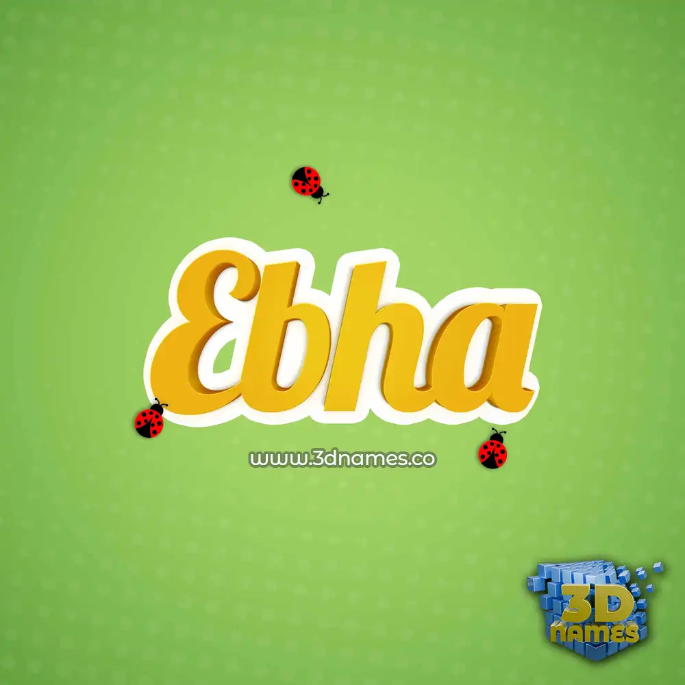 ebha in Ladybugs style - 3D name wallpaper