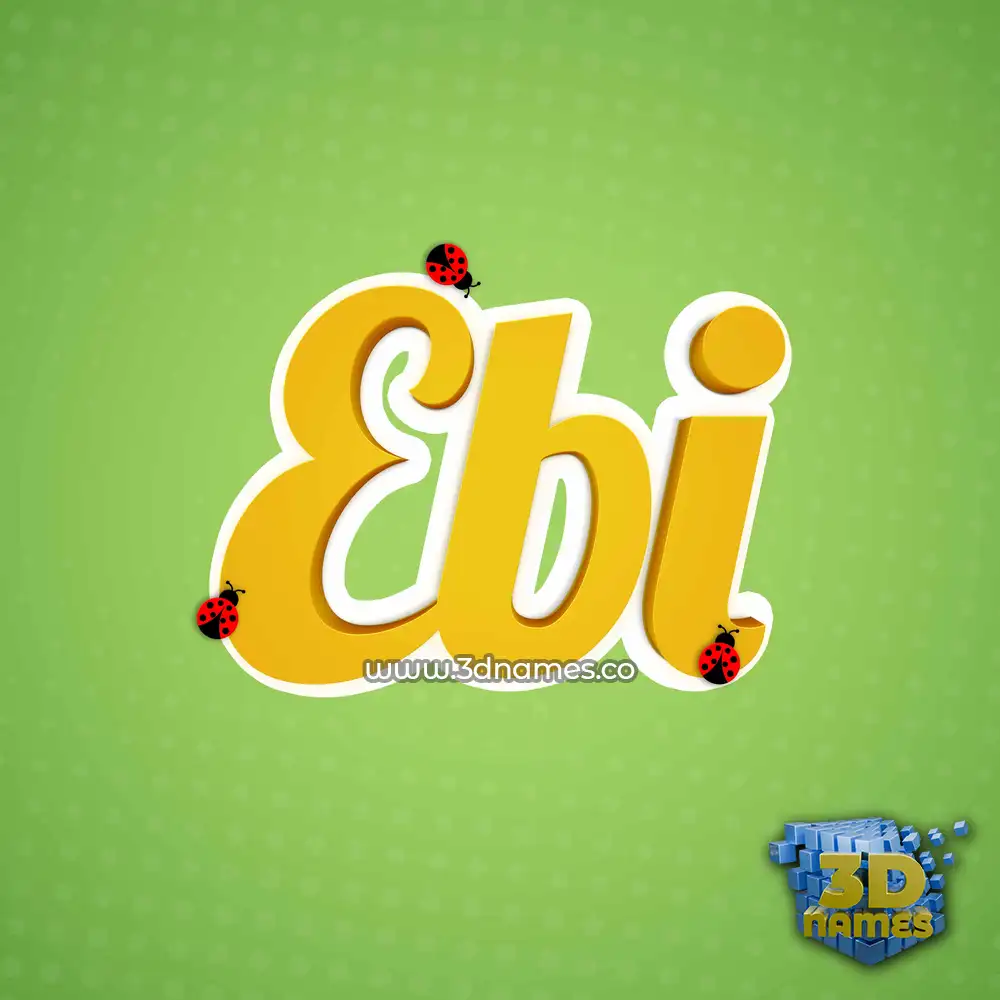 ebi in Ladybugs style - 3D name wallpaper