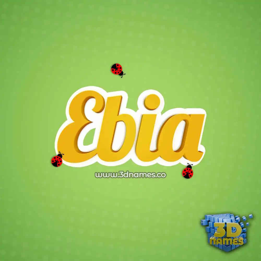 ebia in Ladybugs style - 3D name wallpaper
