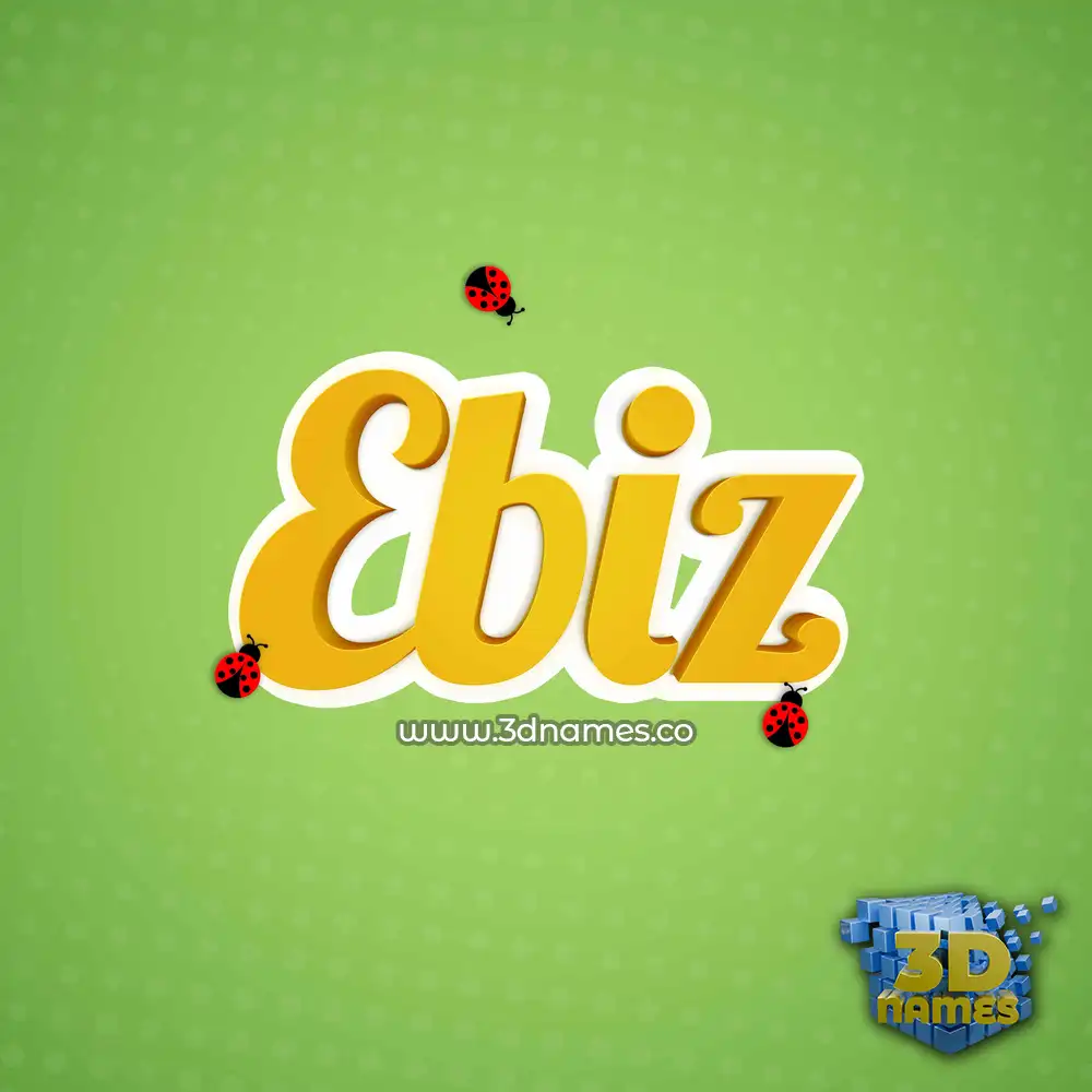ebiz in Ladybugs style - 3D name wallpaper
