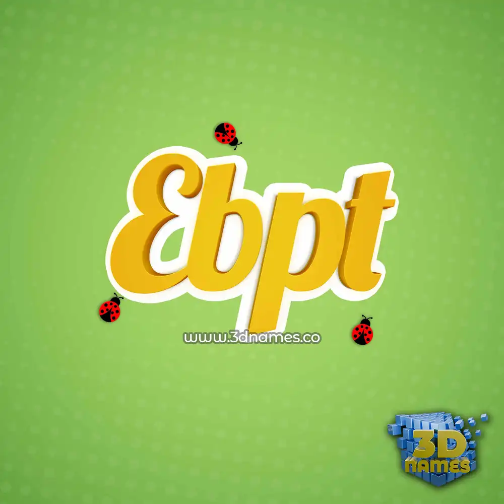 ebpt in Ladybugs style - 3D name wallpaper