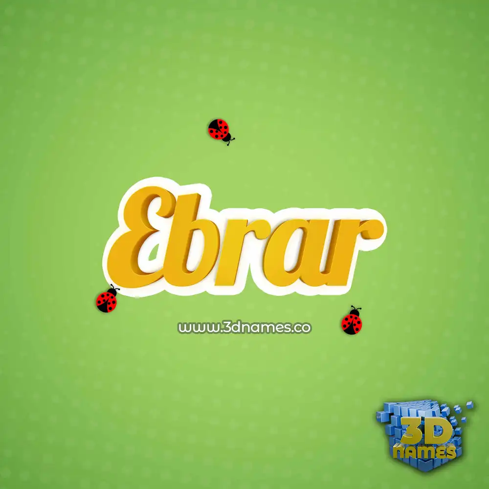 ebrar in Ladybugs style - 3D name wallpaper