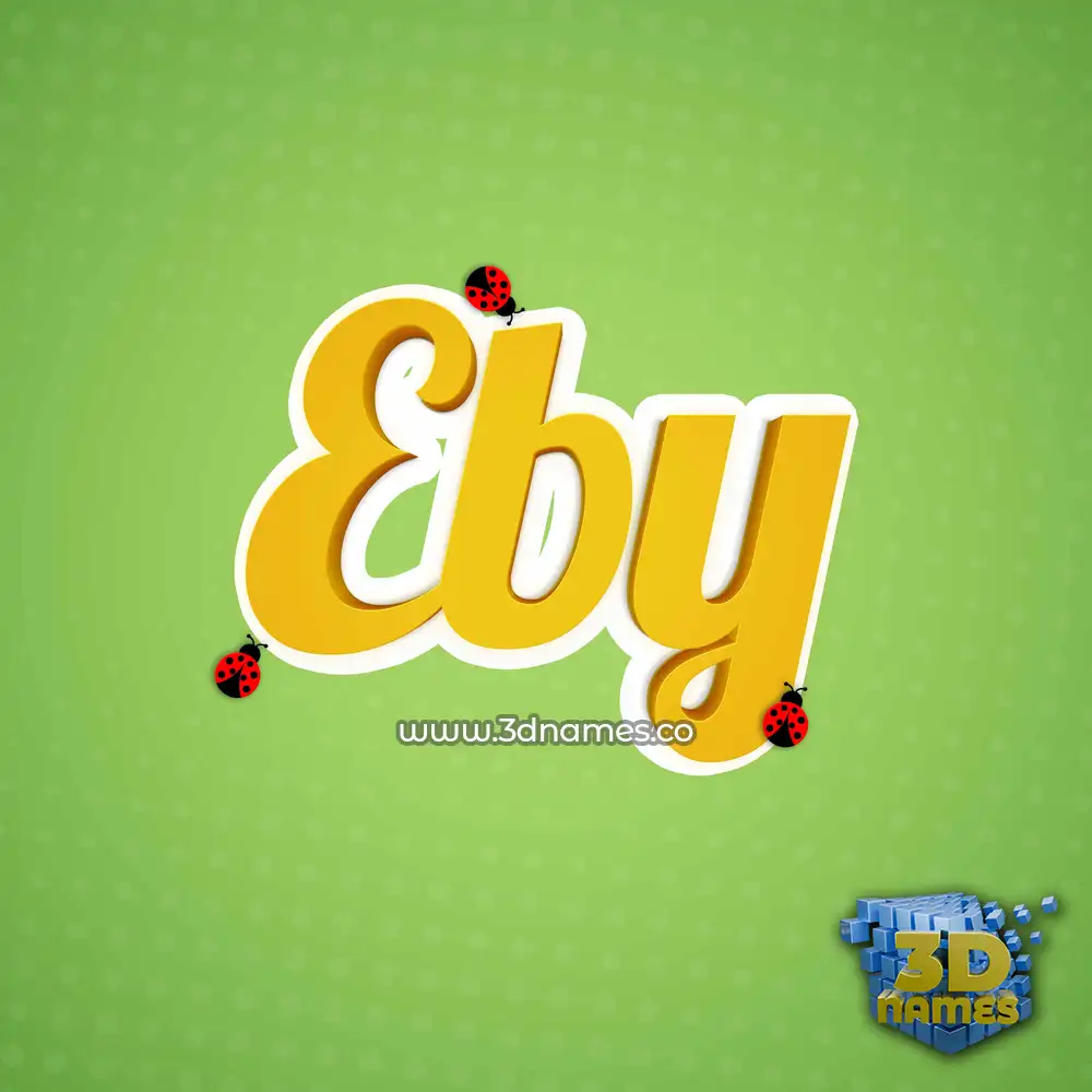 eby in Ladybugs style - 3D name wallpaper