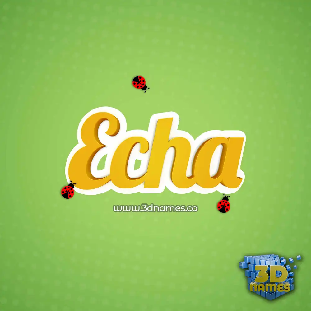 echa in Ladybugs style - 3D name wallpaper