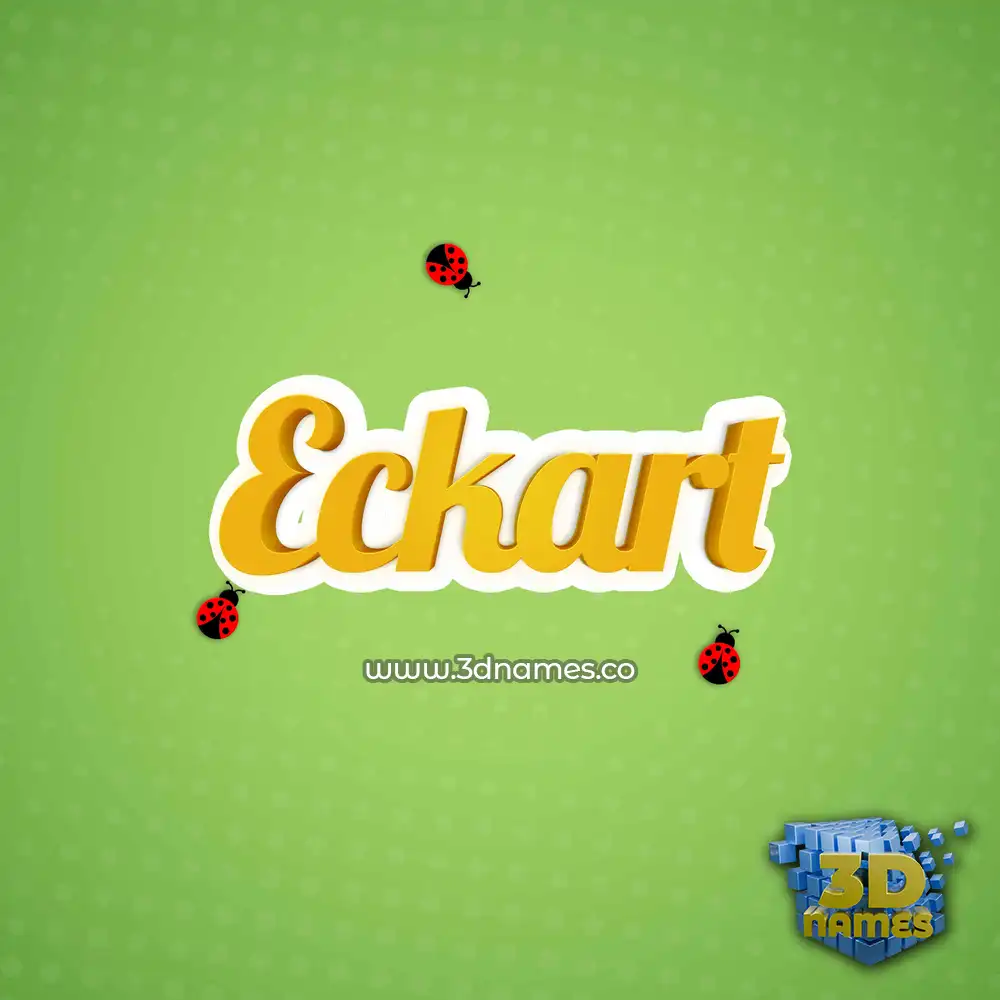 eckart in Ladybugs style - 3D name wallpaper