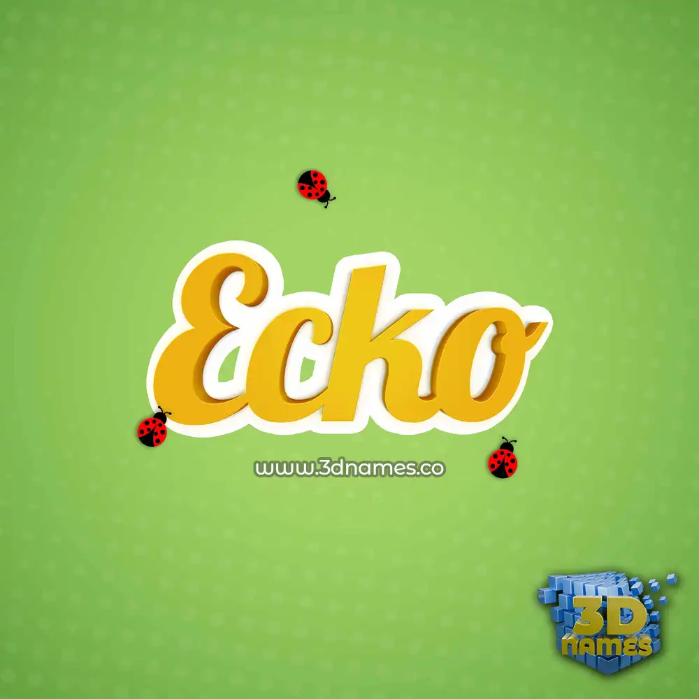 ecko in Ladybugs style - 3D name wallpaper