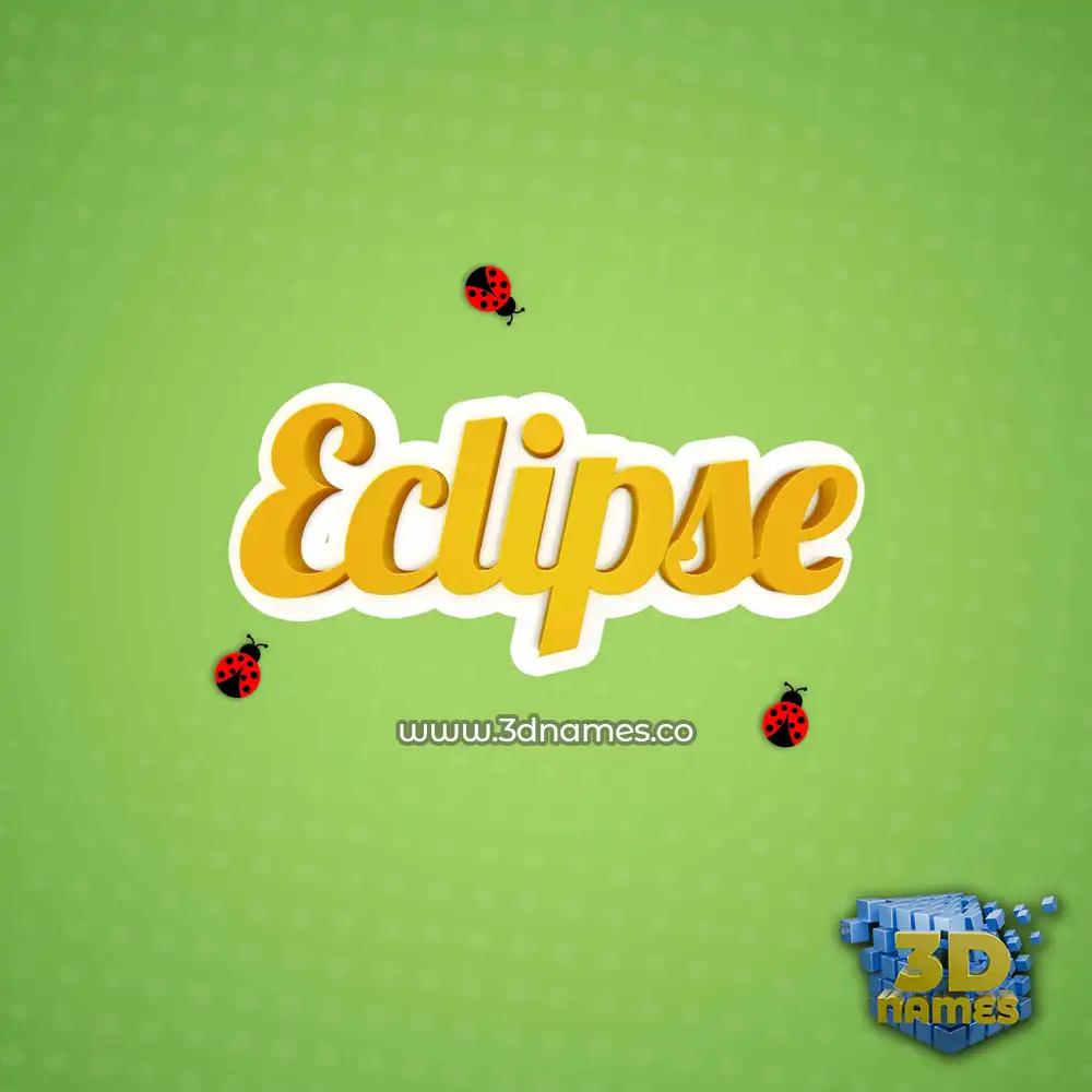 eclipse in Ladybugs style - 3D name wallpaper