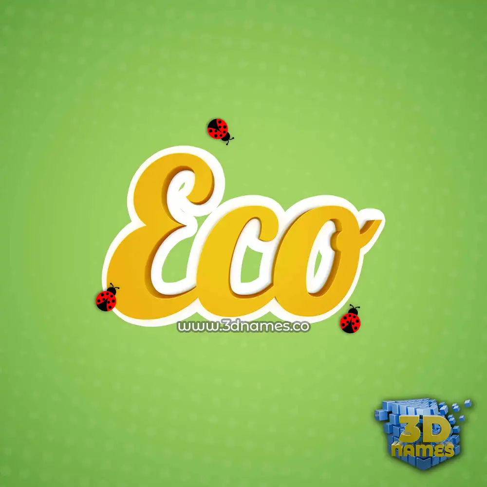 eco in Ladybugs style - 3D name wallpaper