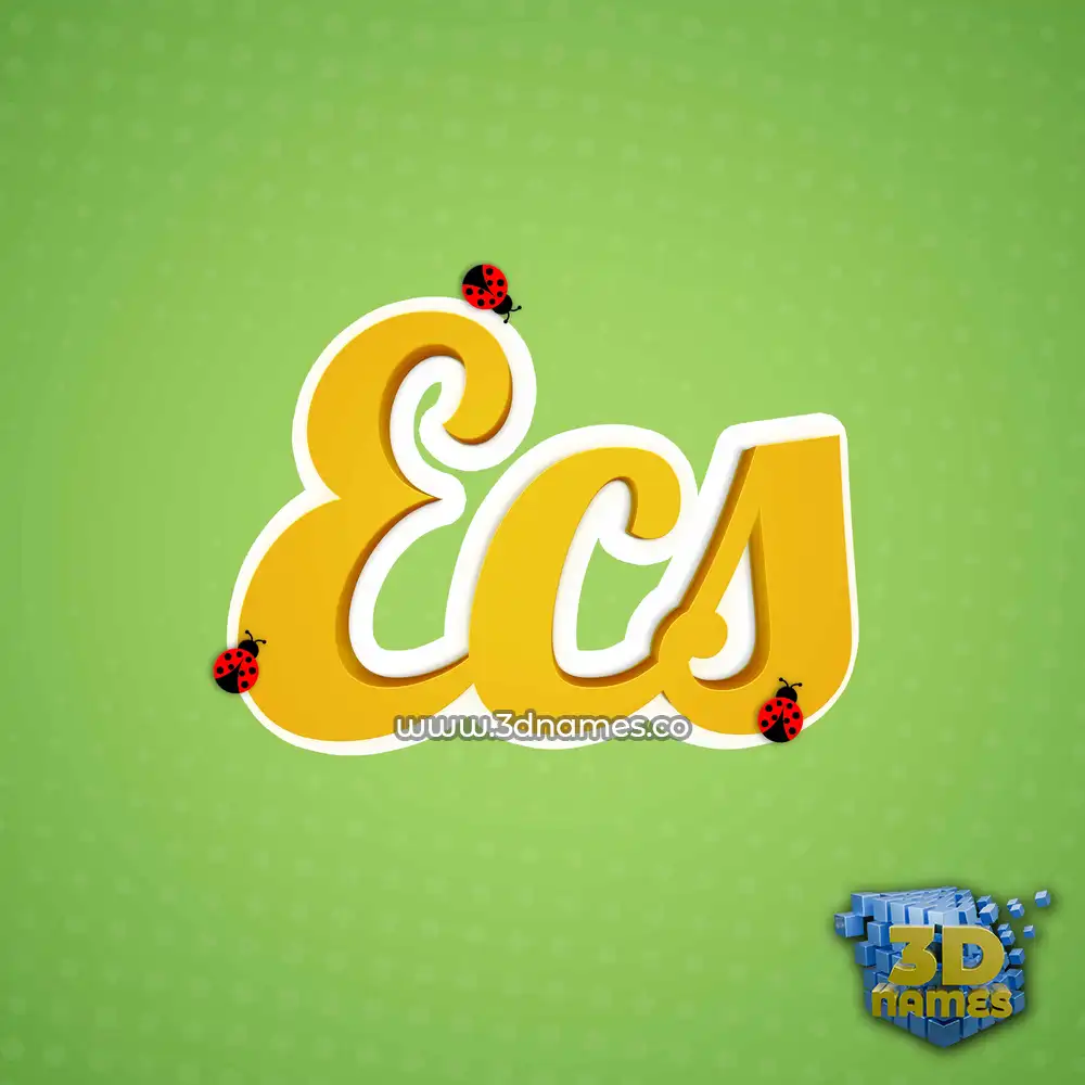 ecs in Ladybugs style - 3D name wallpaper