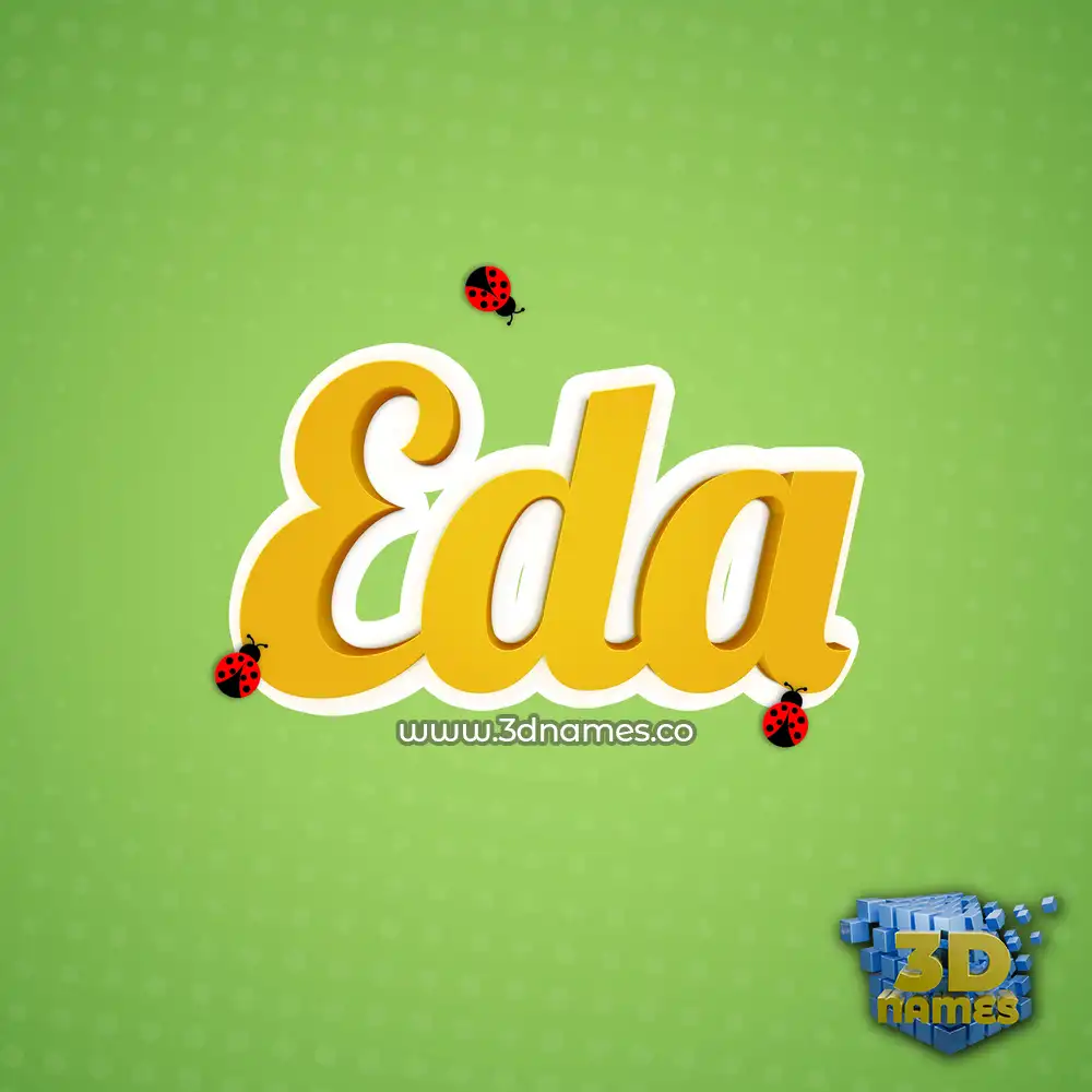 eda in Ladybugs style - 3D name wallpaper