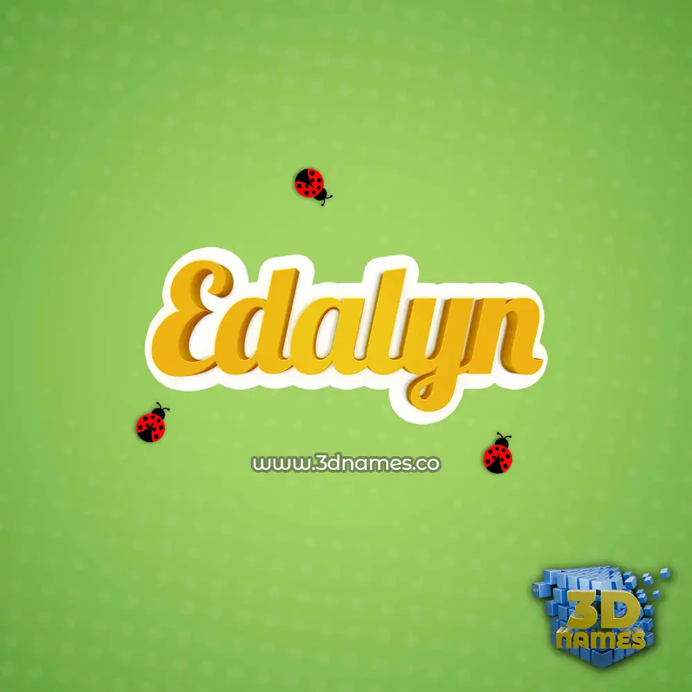edalyn in Ladybugs style - 3D name wallpaper