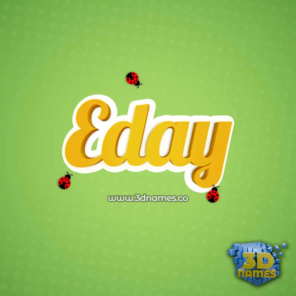 eday in Ladybugs style - 3D name wallpaper