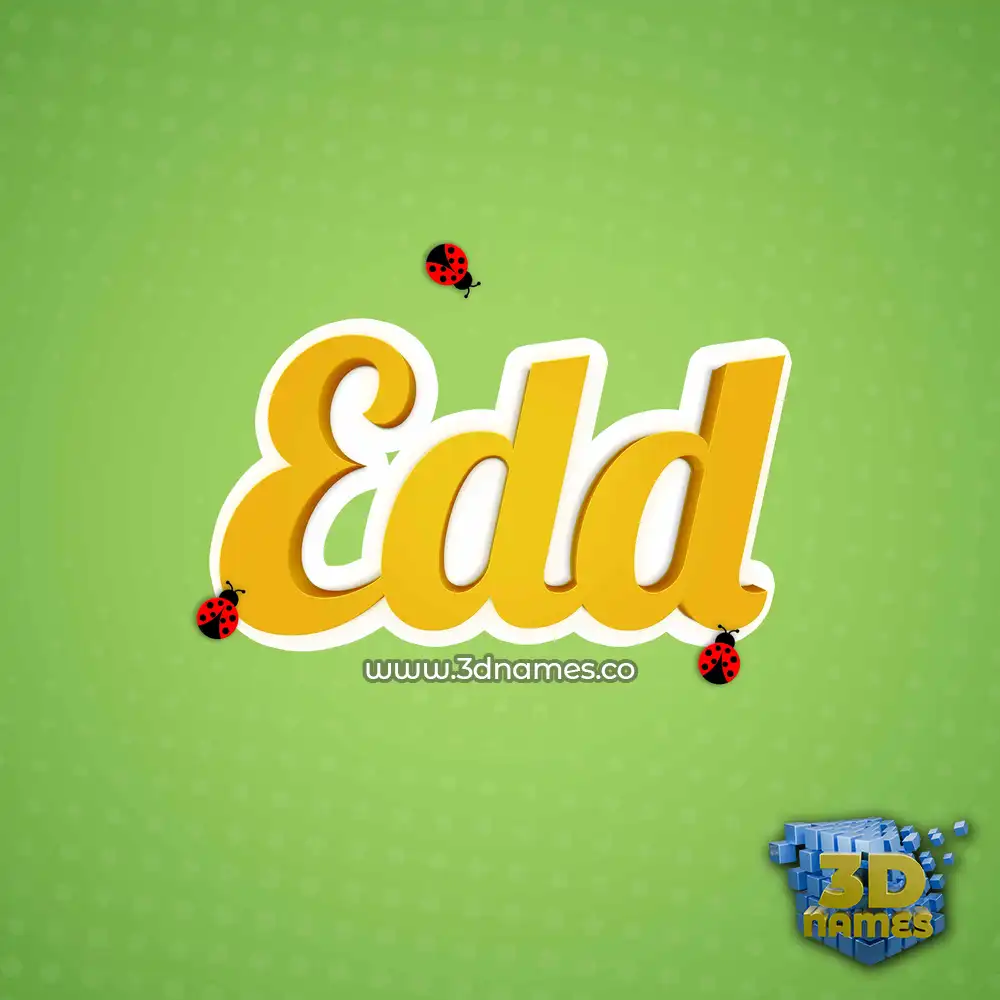 edd in Ladybugs style - 3D name wallpaper