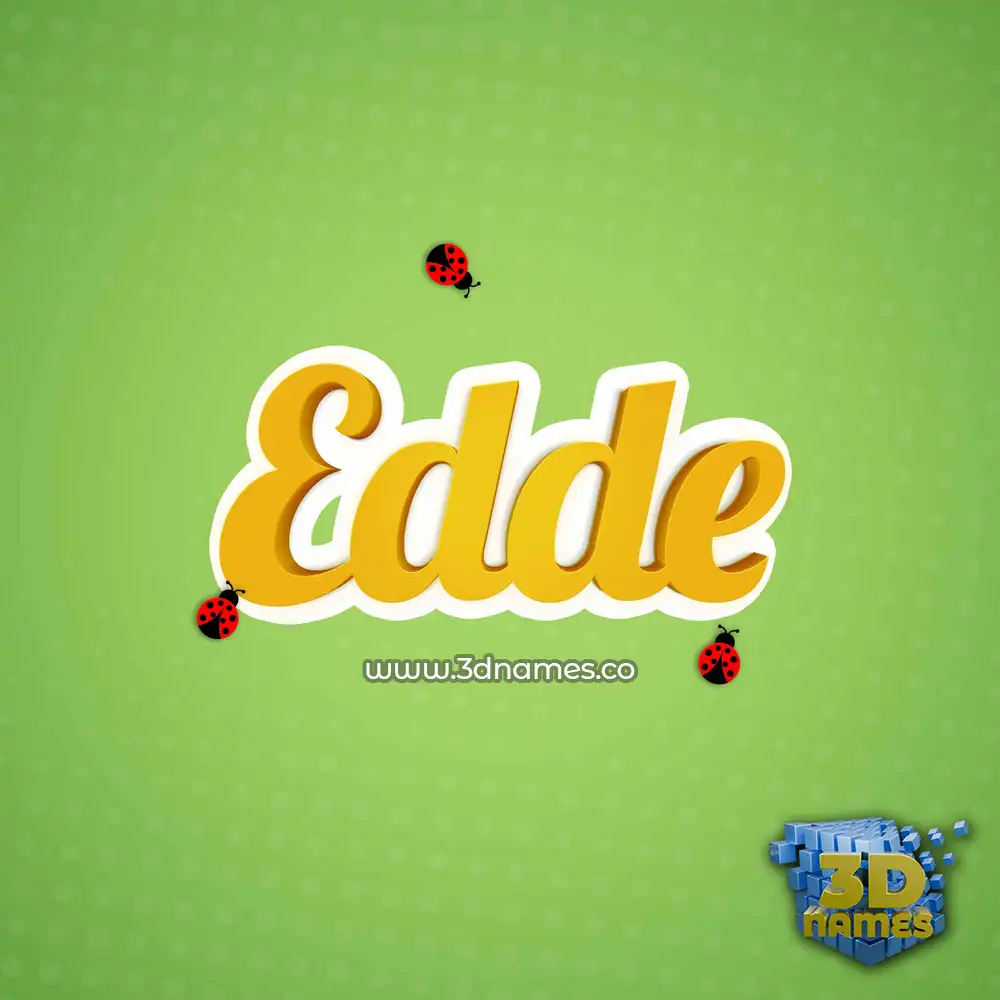 edde in Ladybugs style - 3D name wallpaper