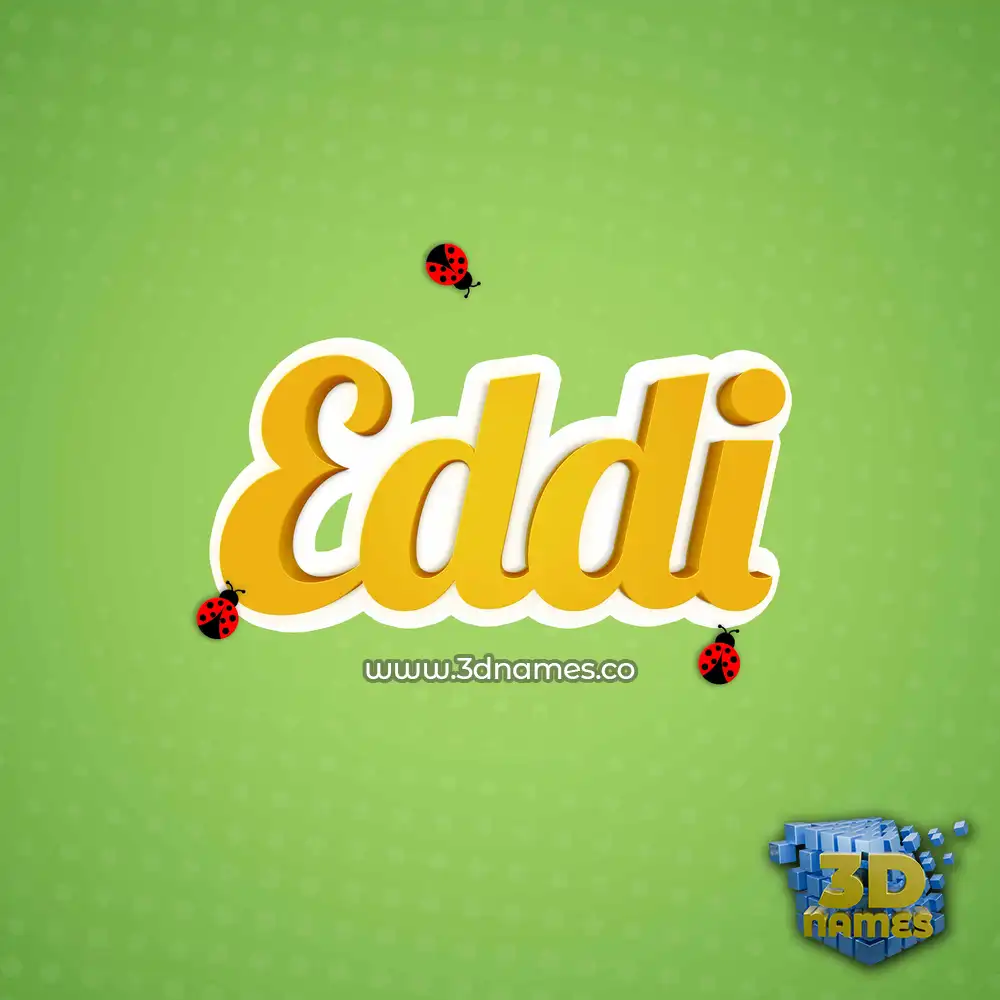 eddi in Ladybugs style - 3D name wallpaper