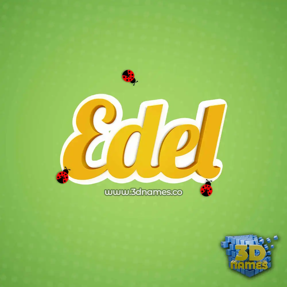 edel in Ladybugs style - 3D name wallpaper