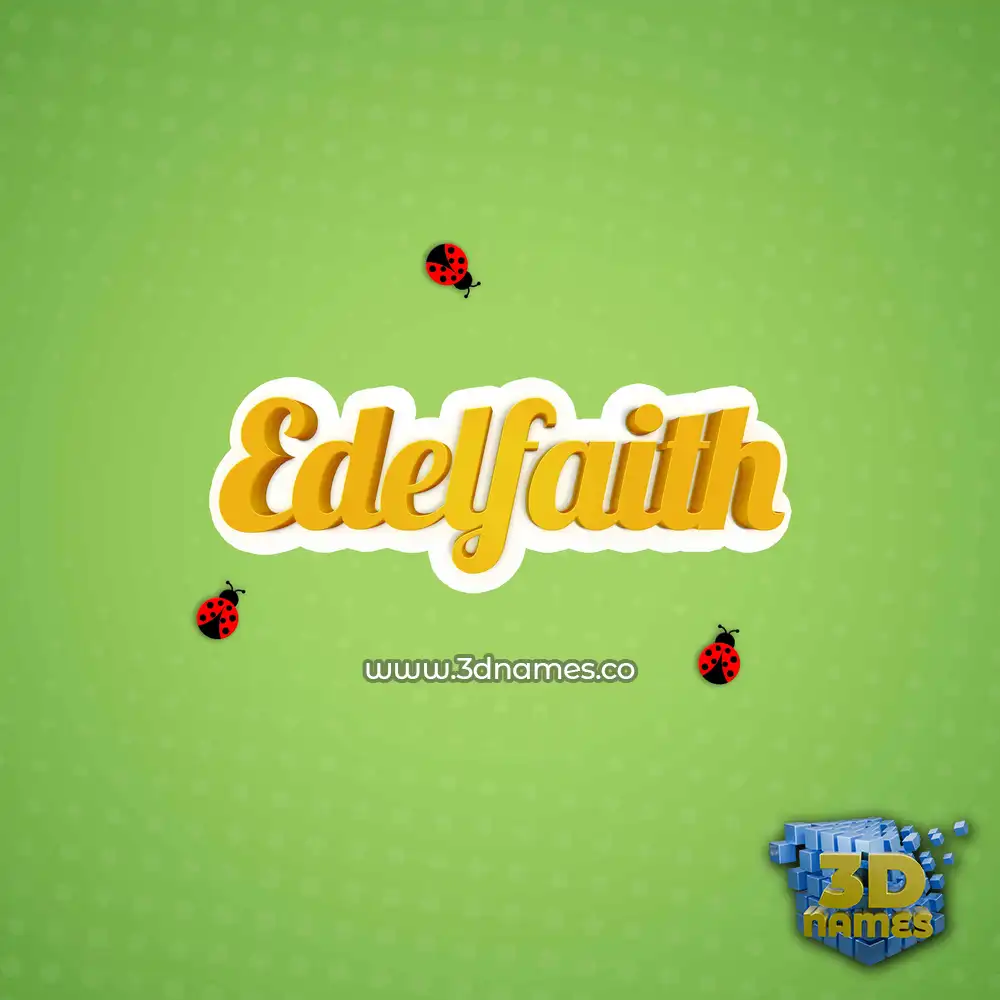 edelfaith in Ladybugs style - 3D name wallpaper
