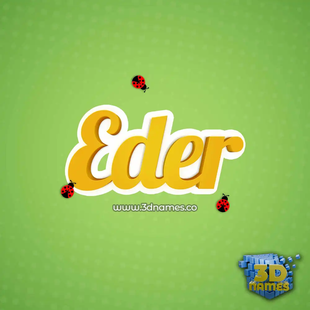eder in Ladybugs style - 3D name wallpaper
