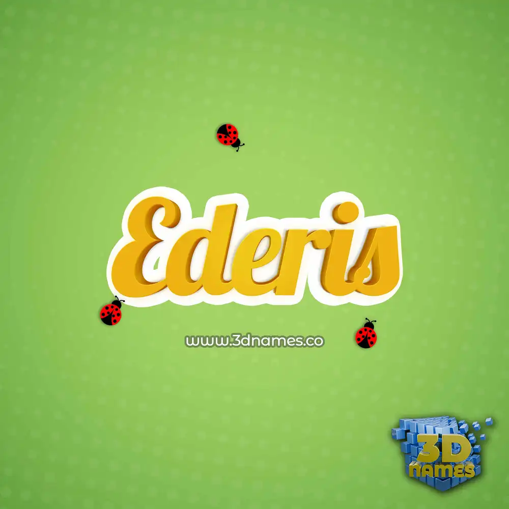 ederis in Ladybugs style - 3D name wallpaper