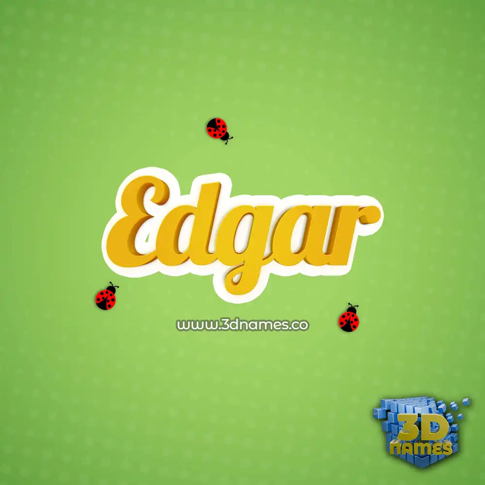 edgar in Ladybugs style - 3D name wallpaper