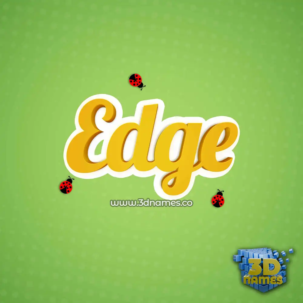 edge in Ladybugs style - 3D name wallpaper