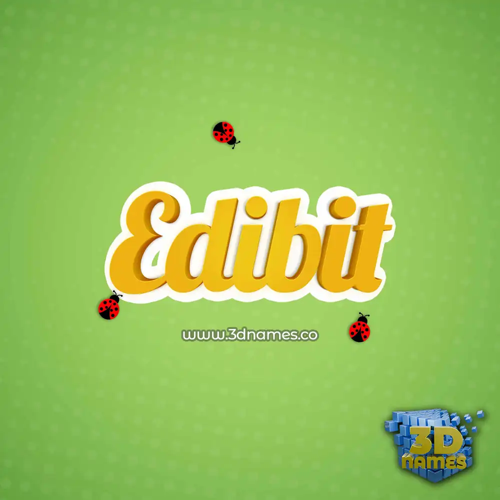 edibit in Ladybugs style - 3D name wallpaper