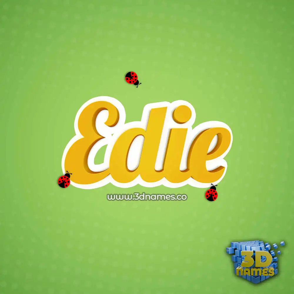 edie in Ladybugs style - 3D name wallpaper