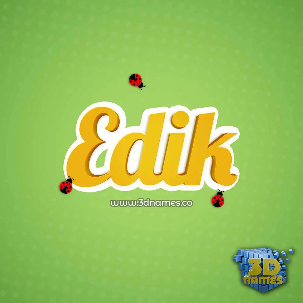 edik in Ladybugs style - 3D name wallpaper