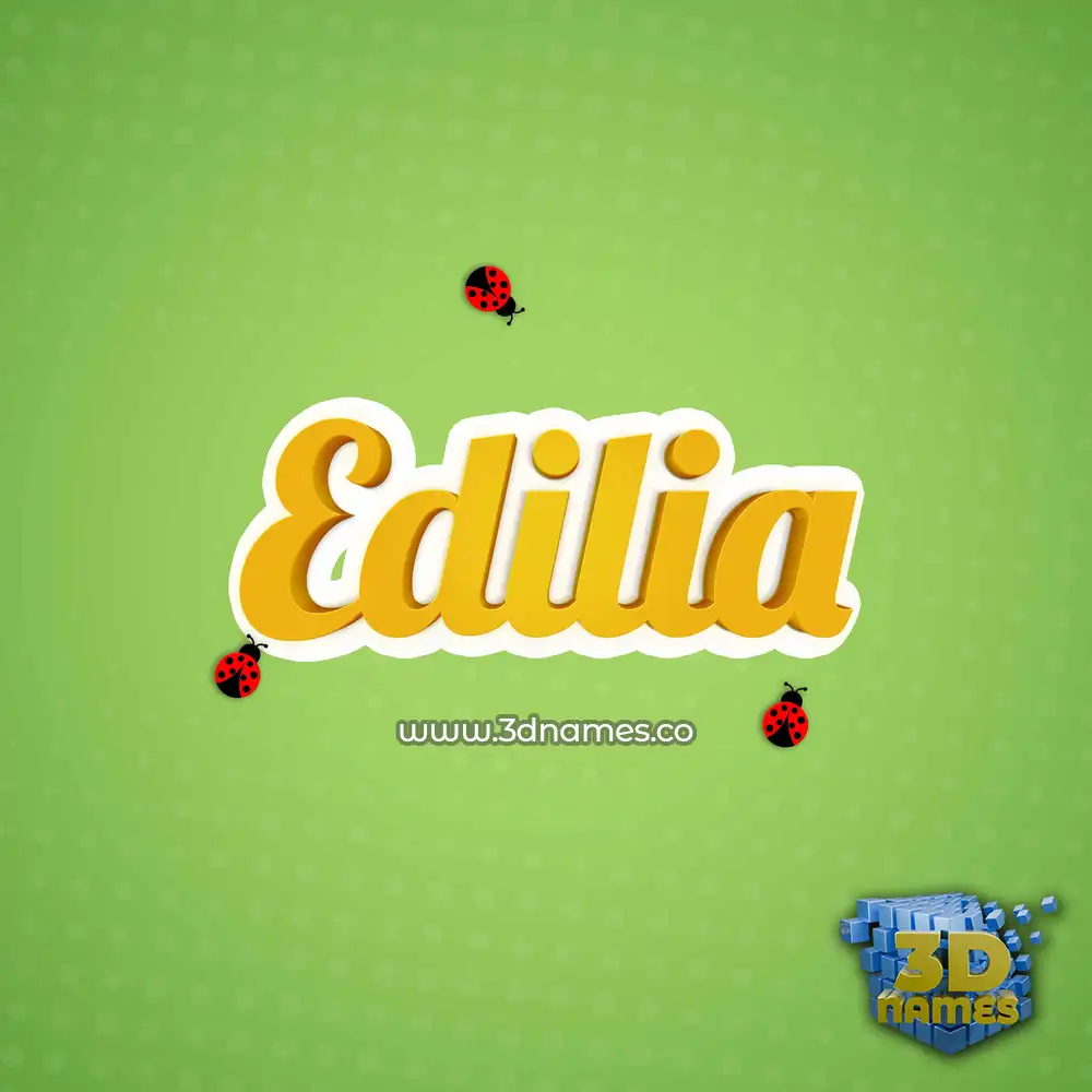 edilia in Ladybugs style - 3D name wallpaper