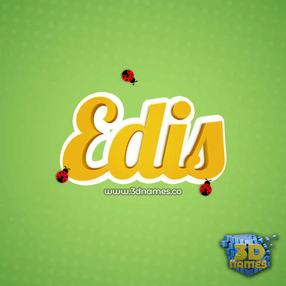 edis in Ladybugs style - 3D name wallpaper