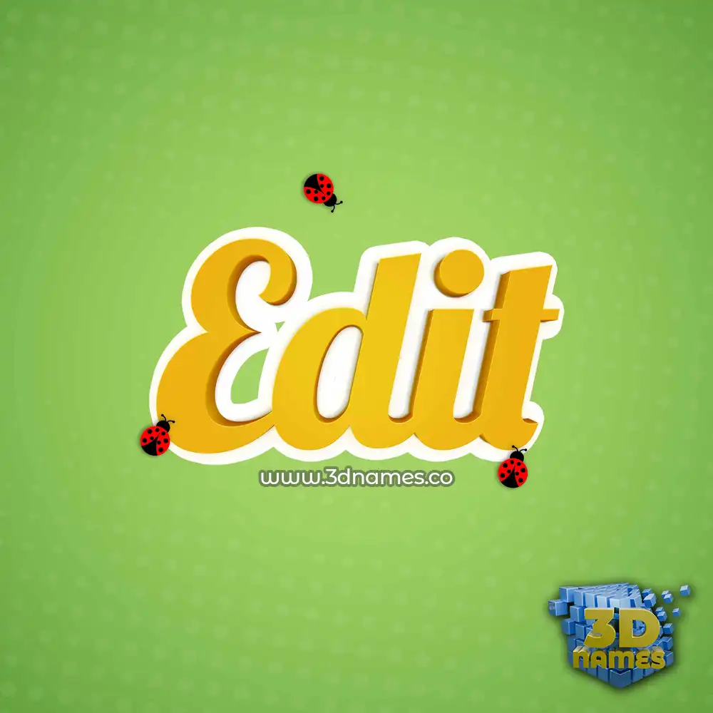 edit in Ladybugs style - 3D name wallpaper