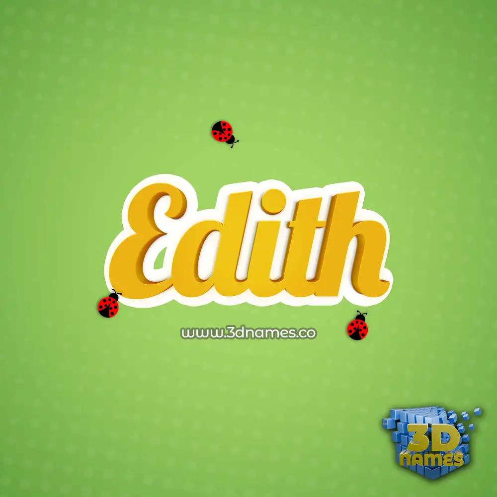 edith in Ladybugs style - 3D name wallpaper