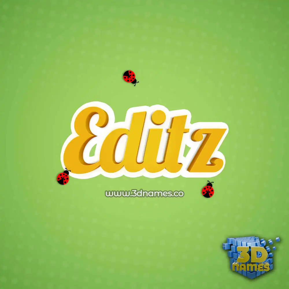 editz in Ladybugs style - 3D name wallpaper