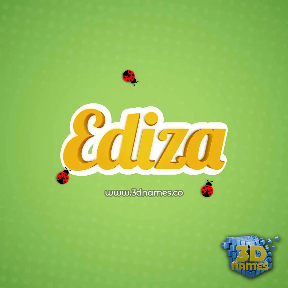 ediza in Ladybugs style - 3D name wallpaper
