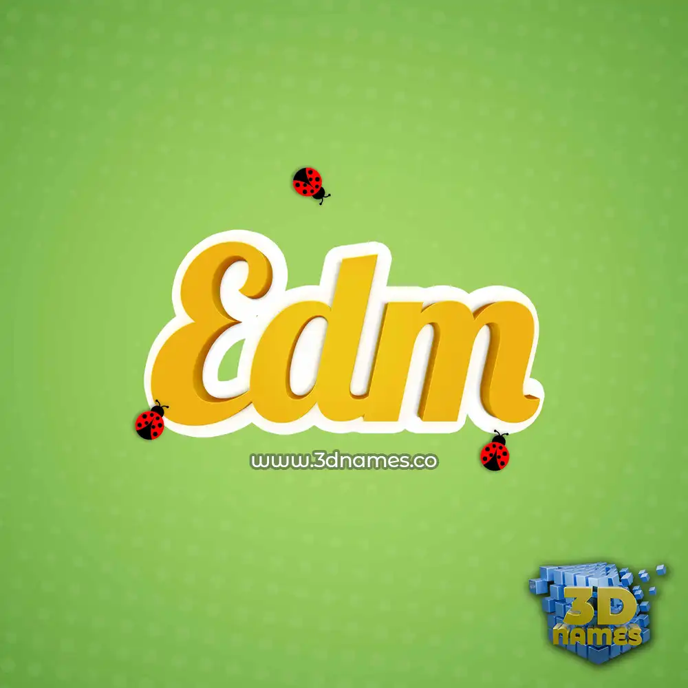 edm in Ladybugs style - 3D name wallpaper
