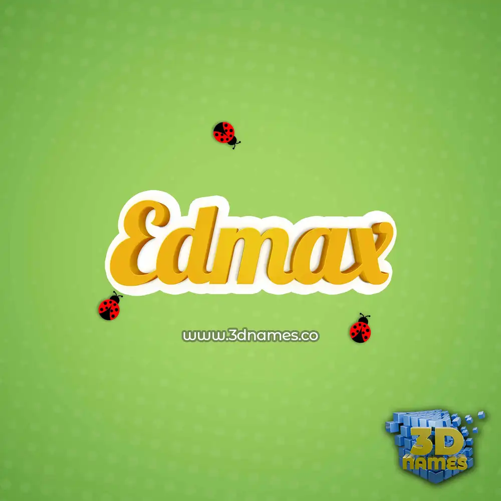 edmax in Ladybugs style - 3D name wallpaper