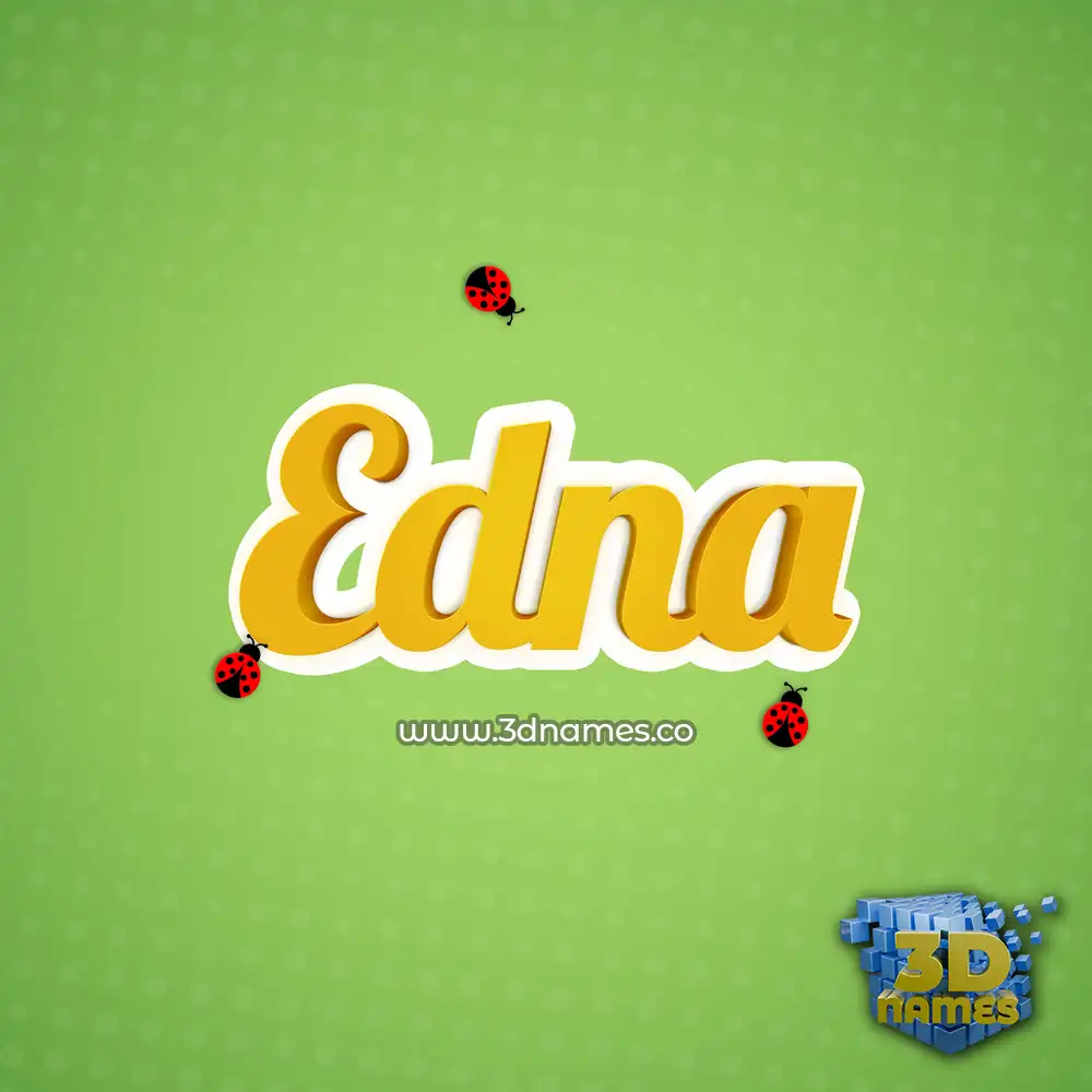 edna in Ladybugs style - 3D name wallpaper