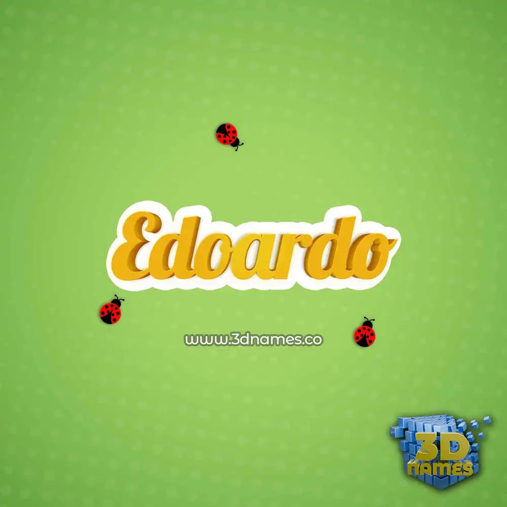edoardo in Ladybugs style - 3D name wallpaper