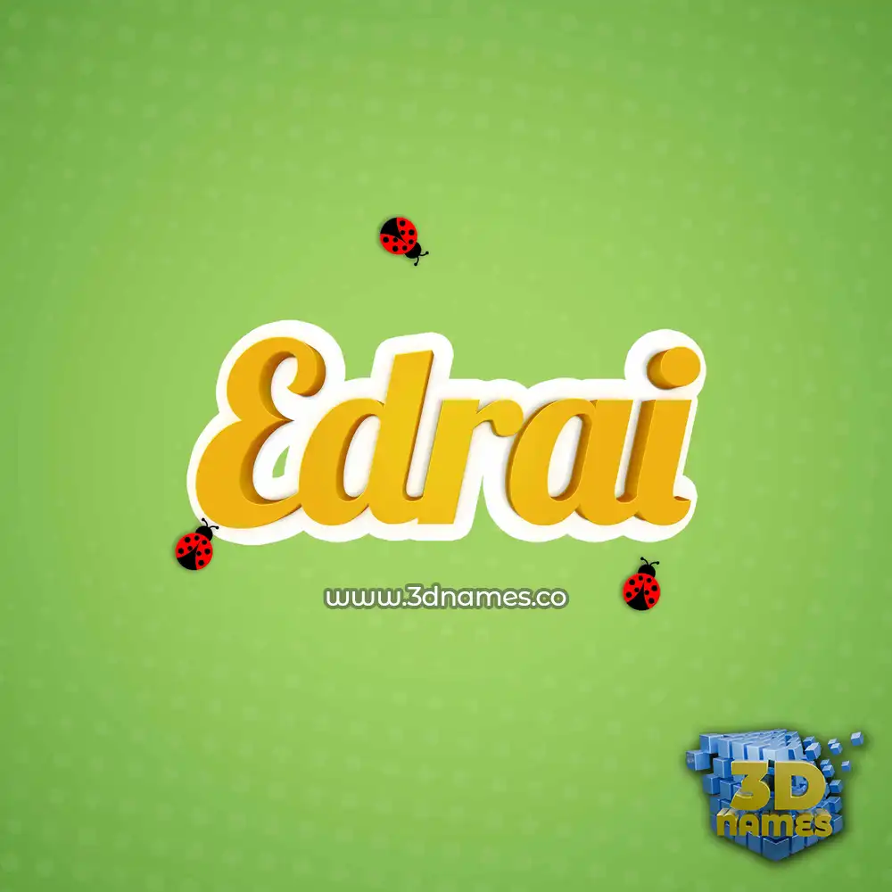 edrai in Ladybugs style - 3D name wallpaper
