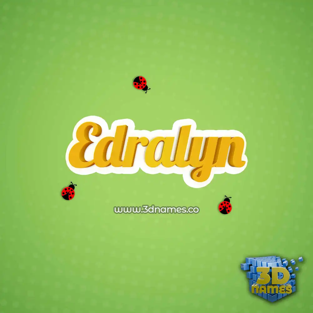 edralyn in Ladybugs style - 3D name wallpaper