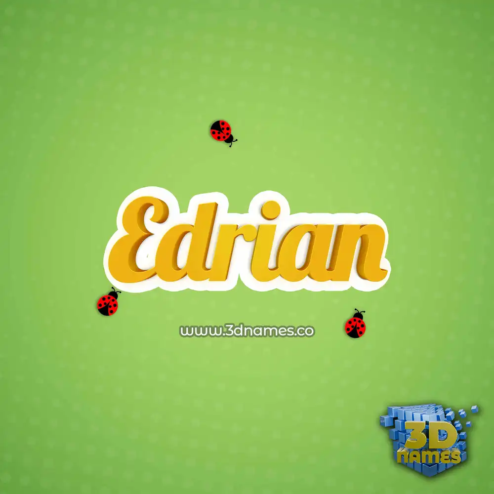 edrian in Ladybugs style - 3D name wallpaper